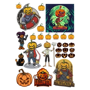 happy halloween Sticker Set-1 16 Parça Telefon, Tablet, Defter, Laptop Sticker