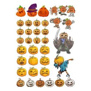 happy halloween Sticker Set-3 20 Parça Telefon, Tablet, Defter, Laptop Sticker