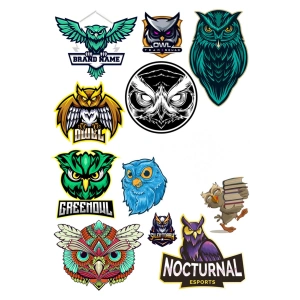 Baykuş Sitcker Setr-1 12 Parça Telefon, Tablet, Defter, Laptop Sticker