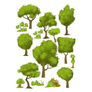 Ağaçlar sticker Set-1 15 Parça Telefon, Tablet, Defter, Laptop Sticker