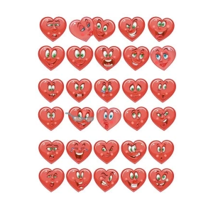 Kalp Emoji Sticker Set 30 Parça Telefon, Tablet, Defter, Laptop Sticker