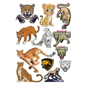 Leopar Sticker Set-3 13 Parça Telefon, Tablet, Defter, Laptop Sticker