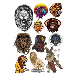 Aslan Sticker Set -5 12 Parça Telefon, Tablet, Defter, Laptop Sticker
