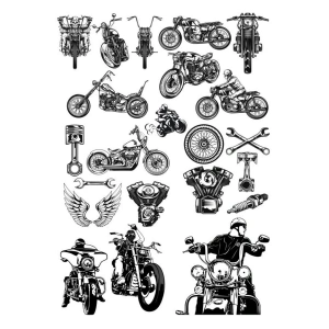 Motor Sticker Set-1 20 Parça Telefon, Tablet, Defter, Laptop Sticker
