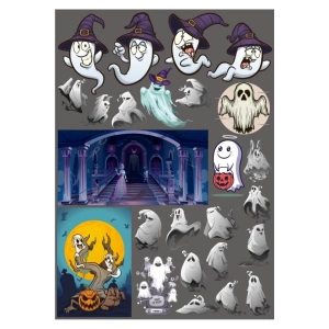 Sevimli Hayalet Sticker Set 28 Parça Telefon, Tablet, Defter, Laptop Sticker