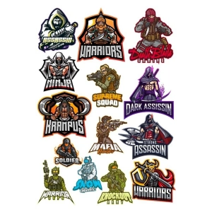 Savaşçı Sticker Set-1 14 Parça Telefon, Tablet, Defter, Laptop Sticker