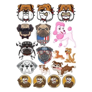 Köpek Sticker Set -9 12 Parça Telefon, Tablet, Defter, Laptop Sticker