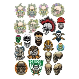 Kurukafa Sticker Set-2 16 Parça Telefon, Tablet, Defter, Laptop Sticker