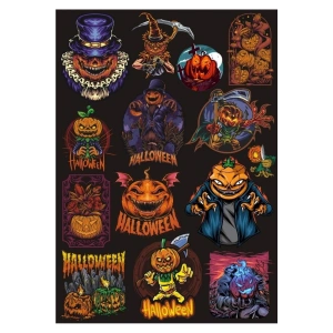 Hallowen Temalı Sticker Set 8 16 Parça Telefon, Tablet, Defter, Laptop Sticker