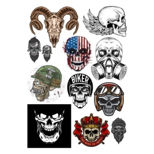 Kuru Kafalar Sticker Set-1 14 Parça Telefon, Tablet, Defter, Laptop Sticker