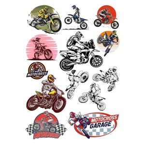 Motorcu ve Motor Sitcker Set 15 Parça Telefon, Tablet, Defter, Laptop Sticker