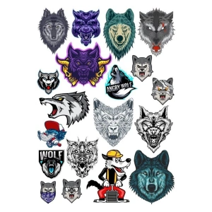 Kurt Wolf Sticker Set-4 17 Parça Telefon, Tablet, Defter, Laptop Sticker