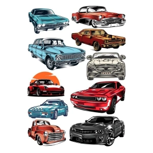 Arabalar Sticker Set-5 11 Parça Telefon, Tablet, Defter, Laptop Sticker