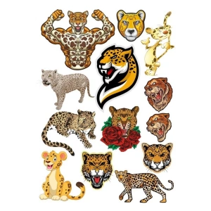 Kaplan Sticker Set-5 15 Parça Telefon, Tablet, Defter, Laptop Sticker