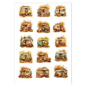 Sonbahar ve Karavan Sticker Set