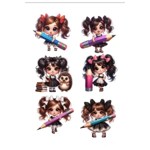 Okul Kızı Sticker Set