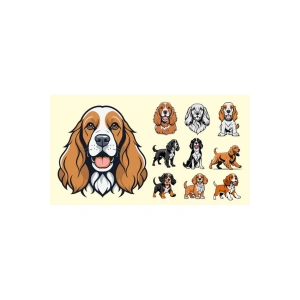 Süslü Köpek Sticker Set