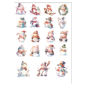 Sevimli Kardan Adam Sticker Set