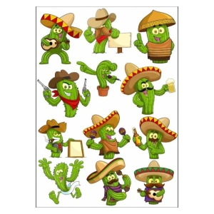 Kaktüs Adam Sticker Set 1