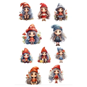 Sevimli Kızlar Sticker Set -2