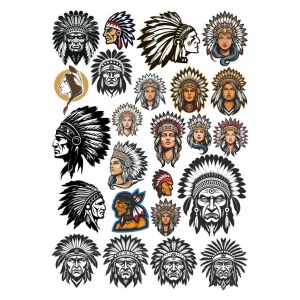 Kızılderili Sticker Set 1