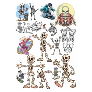 Genç İskelet Sticker Set 1