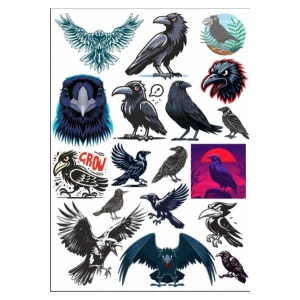 Crow Karga Sticker Set