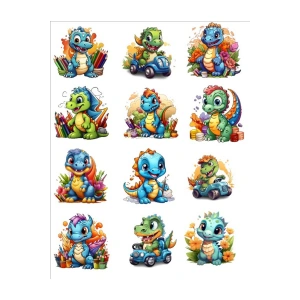 Sevimli Dinozor Sticker Set