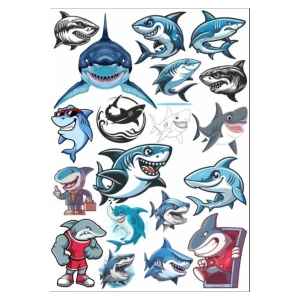 Köpek Balıkları Sticker Set 1