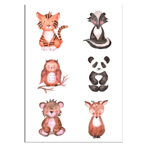 Sevimli Orman Hayvanları Sticker Set 1