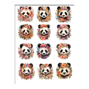 Sevimli Panda Sticker Set