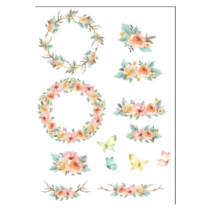 Çiçekli Çerçeveler Sticker Set