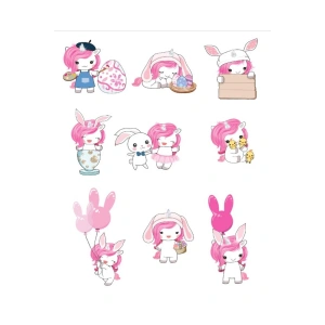 Sevimli Unicorn Sticker Set