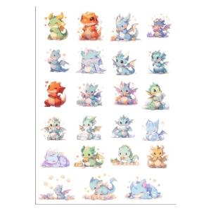 Minik Ejderhalar Sticker Set