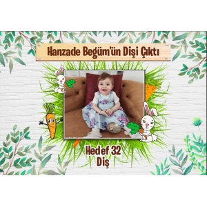 Resimli Havuç Temalı Diş Buğdayı 70X100 Cm