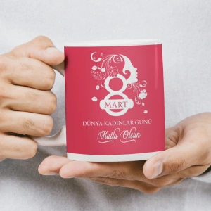 8 Mart Dünya Kadınlar Günü Kupası Pembe