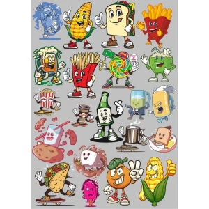 Aburcuburlar Sticker Set 2 20 Parça Telefon, Tablet, Defter, Laptop Sticker