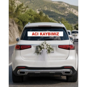 Acı Kaybımız  Araba Arkası konvoy Yazısı – 100 × 15 cm
