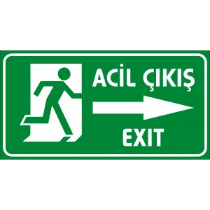 Acil Çıkış Sticker 20X28 Cm