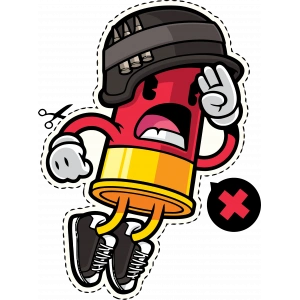 Mermi Sticker 10x10 cmRenkli Sticker