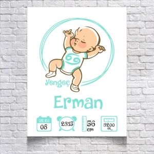 Yengeç Burcu ve Bebek Temalı Yaş Panosu