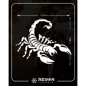 Akrep Sticker 17x17 Cm Beyaz