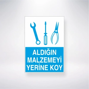 Aldığın Malzemeyi Yerine Koy Sticker 20X28 Cm