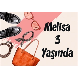 Alışveriş Temalı Doğum Günü Afişi 50X70 cm