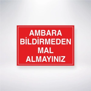 Ambara Bildirmeden Mal Almayınız Sticker 20X28 Cm