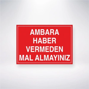 Ambara Haber Vermeden Mal Almayınız Sticker 20X28 Cm