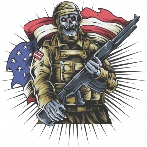 Amerikalı 10x10 cm Renkli Sticker