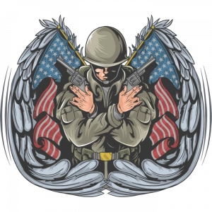 Amerikalı 10x10 cm Renkli Sticker