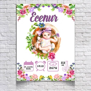 Sevimli Bebek Temalı Yaş Panosu