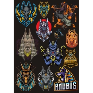 Anubis Sticker Set-3 12 Parça Telefon, Tablet, Defter, Laptop Sticker